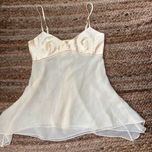 Victoria's Secret Cream Sheer Slip Chemise